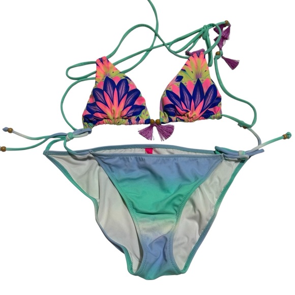Victoria's Secret Multicolor Floral Bikini Swimsuit - Picture 1 of 4